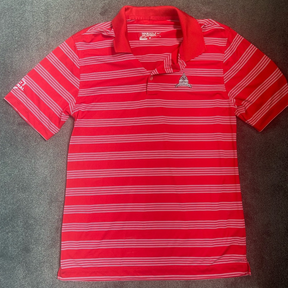 Nike Congressional Striped Golf Polo